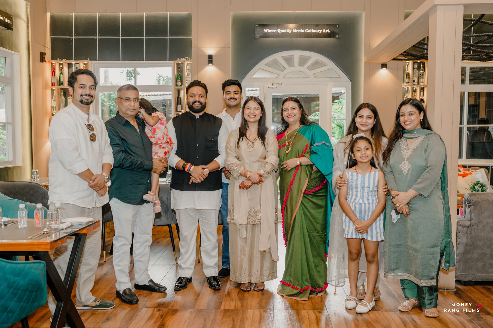 Both families together at the celebration